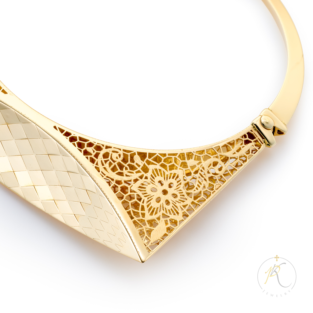14K Italian Crochet Bangle image 2
