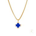 14K Gold & Lapis Cross image 0