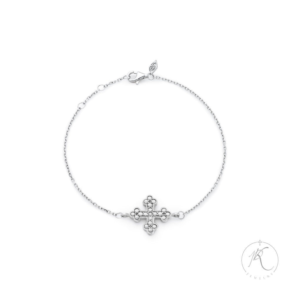 18K Bracelet & Cross - adjustable image 0