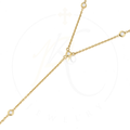 14K Gold Diamond Lariat Adjustable Necklace