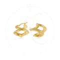 14K Gold Italian Swirl Sculptural Earrings
