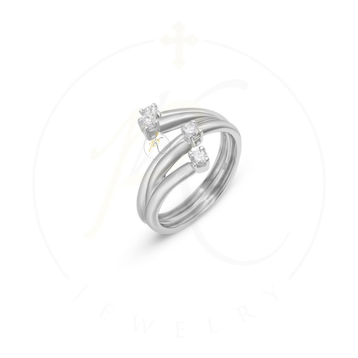 18K "Rising Ring" with Diamonds