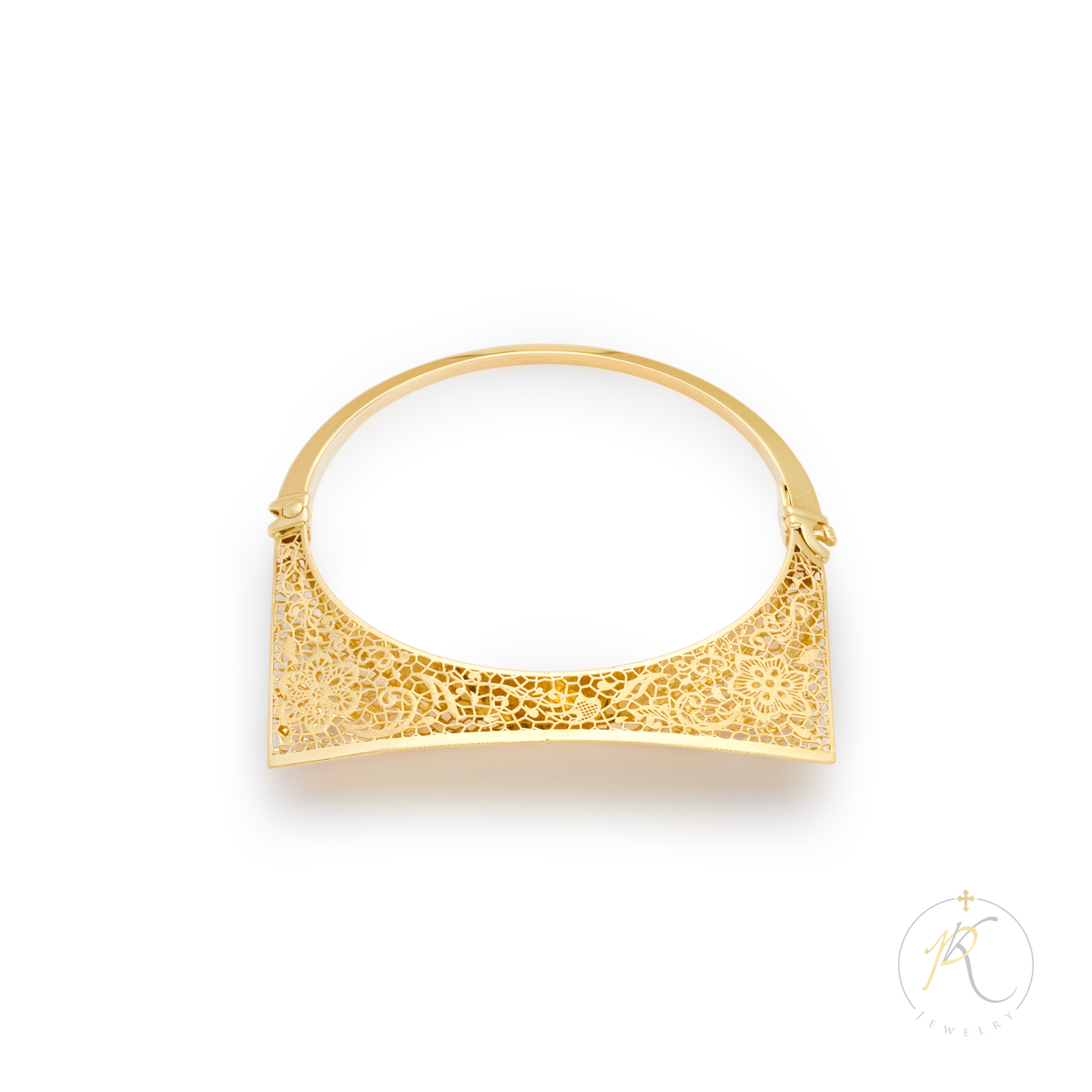 14K Italian Crochet Bangle image 1