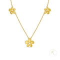 18K Gold Necklace & Diamonds - 2D Flower image 0