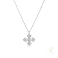 18K Necklace & Cross - adjustable image 0
