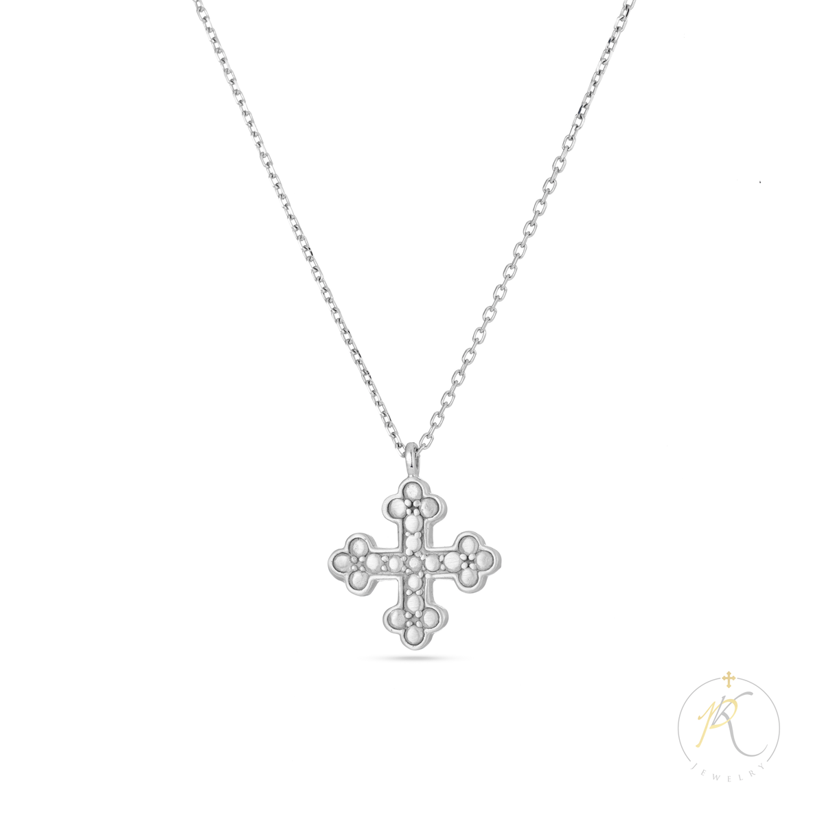 18K Necklace & Cross - adjustable image 0