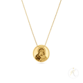 14K Gold Necklace & Theotokos Pendant image 0