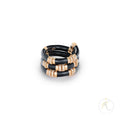 18K Rose Gold & Diamond Ring- Italian Design image 0